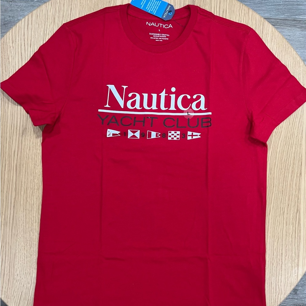 Nautica Red Yacht Club Men's T-Shirt